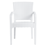 Градински стол от изкуствен ратан LILYUM - бял