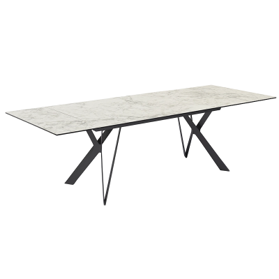 Разтегателна трапезна маса MARKI - бяла