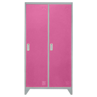 Метален шкаф Carmen CR-1602 KZ - Сив / розов