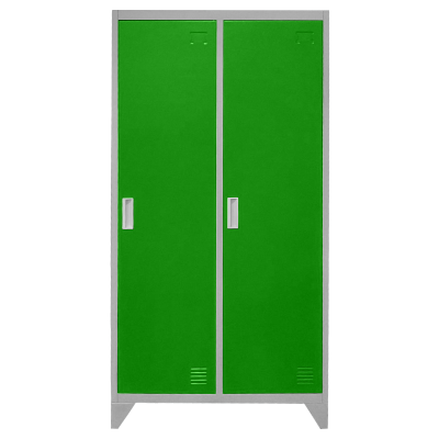 Метален шкаф Carmen CR-1602 KZ - Сив / зелен