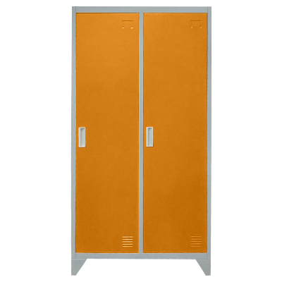 Метален шкаф Carmen CR-1602 KZ - Сив / оранжев