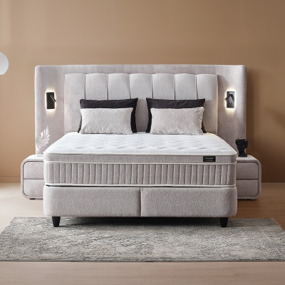 Тапицирана спалня с матрак JULIE 160 x 200 - Перла SY