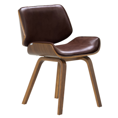 Трапезен стол Carmen 9976 - орех-искрящо кафяв