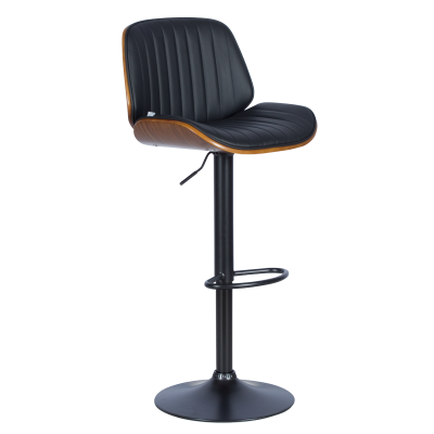 Бар стол Carmen 4028 - орех / черен