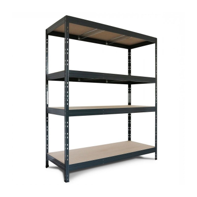 Метален стелаж Carmen CR-1026, 180x200x60 см, до 500 кг на рафт - черен