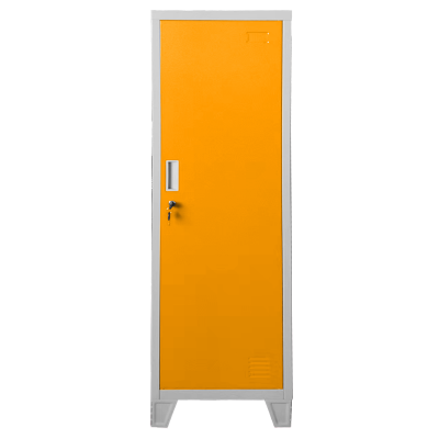 Метален шкаф Carmen CR-1604-1 JZ - Сив / оранжев