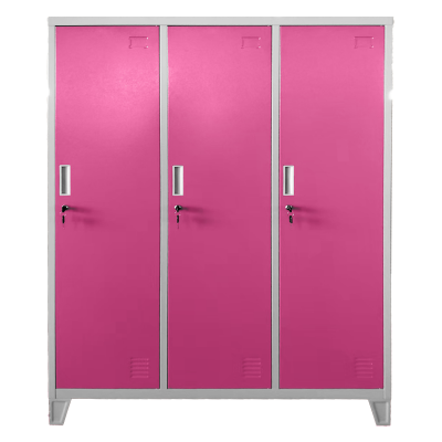 Метален шкаф Carmen CR-1604-3 JZ - сив / розов