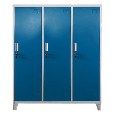 Метален шкаф Carmen CR-1604-3 JZ - сив / син