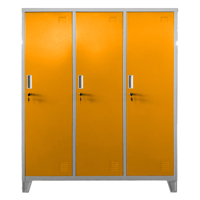 Метален шкаф Carmen CR-1604-3 JZ - сив / оранжев