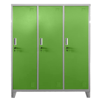 Метален шкаф Carmen CR-1604-3 JZ - сив / зелен