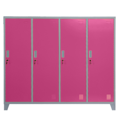 Метален шкаф Carmen CR-1604-4 JZ - сив / розов