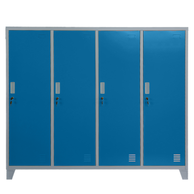 Метален шкаф Carmen CR-1604-4 JZ - сив / син