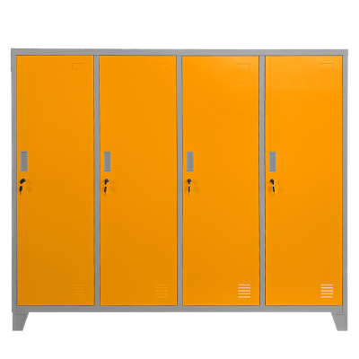 Метален шкаф Carmen CR-1604-4 JZ - сив / оранжев