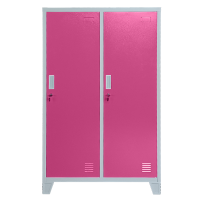 Метален шкаф Carmen CR-1604-2 JZ - Сив / розов