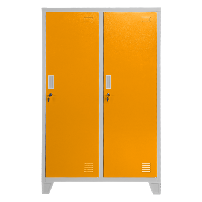 Метален шкаф Carmen CR-1604-2 JZ - Сив / оранжев