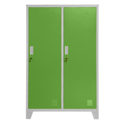 Метален шкаф Carmen CR-1604-2 JZ - Сив / зелен