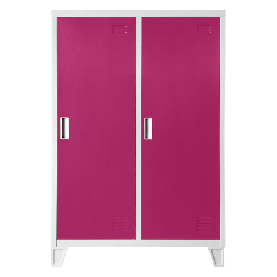 Метален шкаф Carmen CR-1605-2 JZ - сив / розов