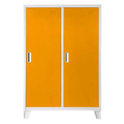 Метален шкаф Carmen CR-1605-2 JZ - сив / оранжев