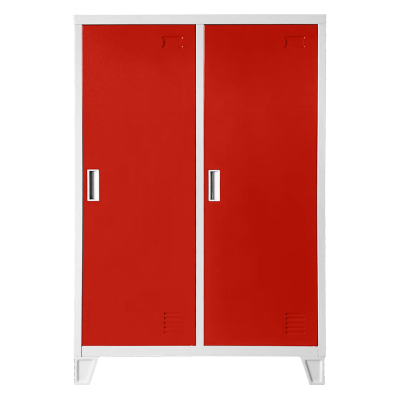 Метален шкаф Carmen CR-1605-2 JZ - сив / червен