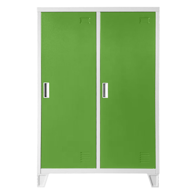 Метален шкаф Carmen CR-1605-2 JZ - сив / зелен