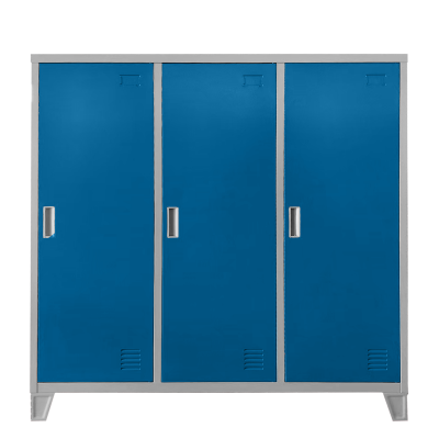 Метален шкаф Carmen CR-1605-3 JZ - сив / син