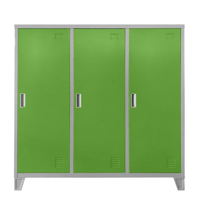 Метален шкаф Carmen CR-1605-3 JZ - сив / зелен