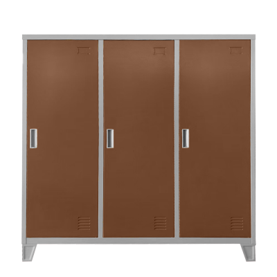 Метален шкаф Carmen CR-1605-3 JZ - сив / светлокафяв