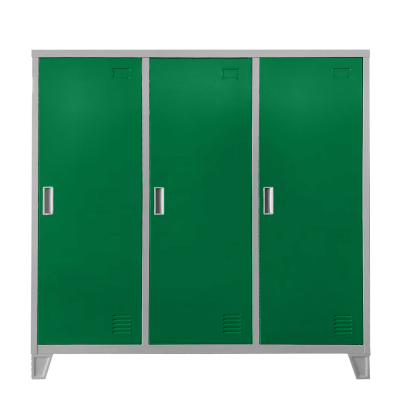 Метален шкаф Carmen CR-1605-3 JZ - сив / тъмнозелен