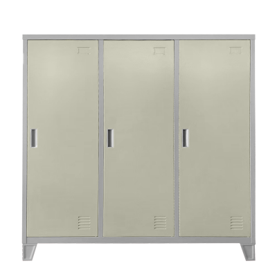 Метален шкаф Carmen CR-1605-3 JZ - сив / бежов