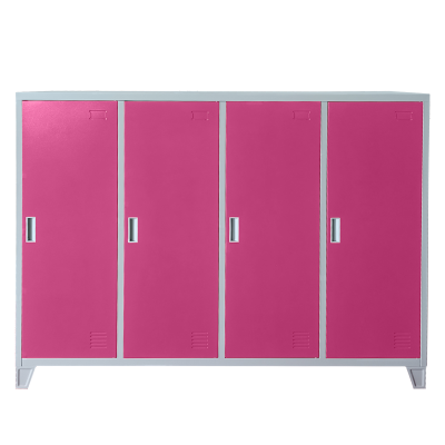 Метален шкаф Carmen CR-1605-4 JZ - Сив / розов
