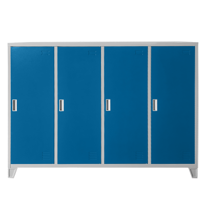 Метален шкаф Carmen CR-1605-4 JZ - Сив / син