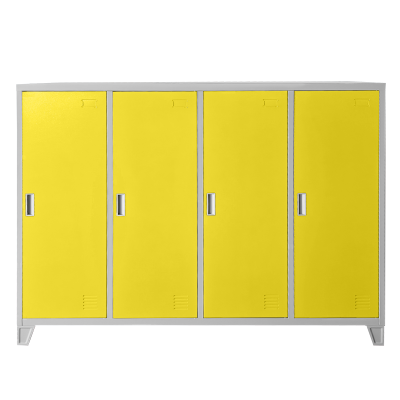 Метален шкаф Carmen CR-1605-4 JZ - Сив / жълт