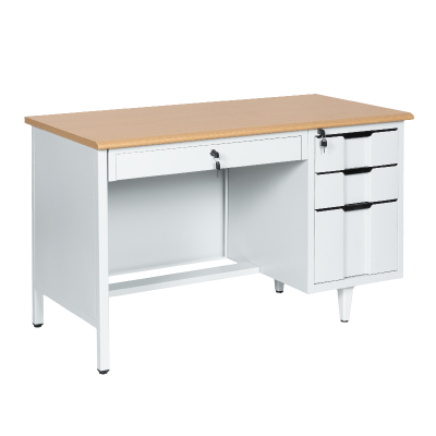 Метално бюро Carmen CR-1310 K - сиво / бук