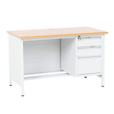 Метално бюро Carmen CR-1314 K - сиво / бук