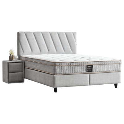 Тапицирана спалня с матрак SIESTA 160 x 200 - светлосив 21