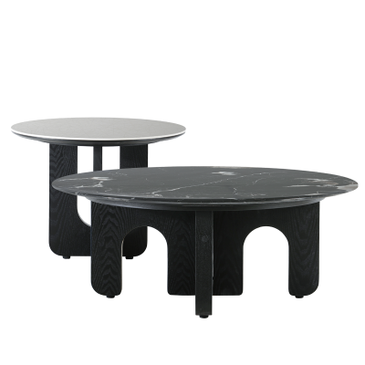 Комплект холни маси BALDER - черен-бял