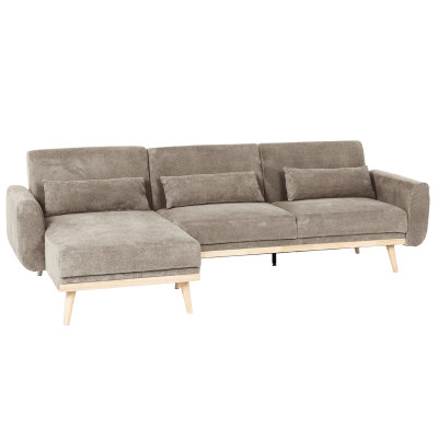 Ъглов разтегателен диван VIVI - кафяв V38