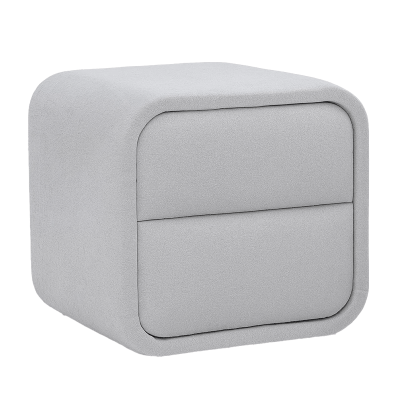 Нощно шкафче за спалня MYKONOS - сребърен AN