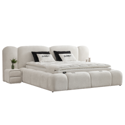 Тапицирана спалня с матрак BUMBY 180 x 200 - бял 01