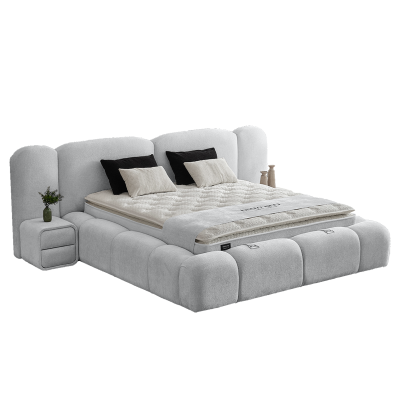 Тапицирана спалня с матрак BUMBY 180 x 200 - светлосив 21