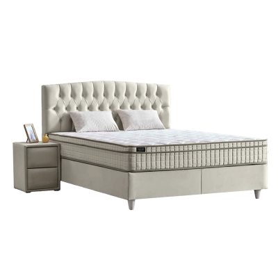 Тапицирана спалня с матрак MONZA 180 x 200 - крем B 01