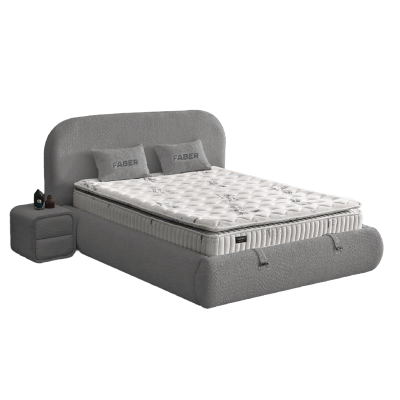 Тапицирана спалня с матрак FABER 160 х 200 - антрацит AN