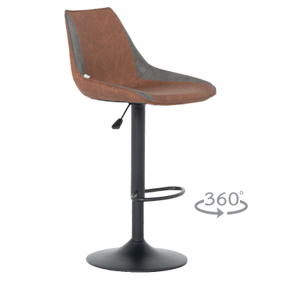 Бар стол GROVE - червен-кафяв