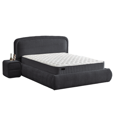 Тапицирана спалня с матрак NOVA 140 х 200 - сив 18