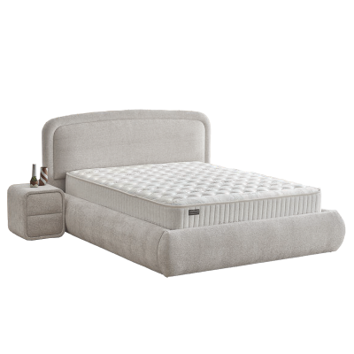 Тапицирана спалня с матрак NOVA 160 x 200 - перла SY