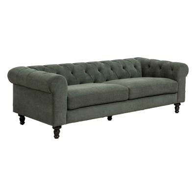 Диван тройка CHESTER - тъмнозелен