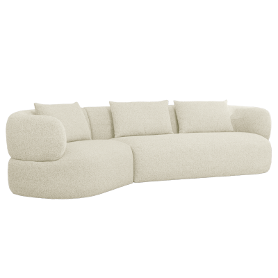 Ъглов диван SKIEN - шампанско