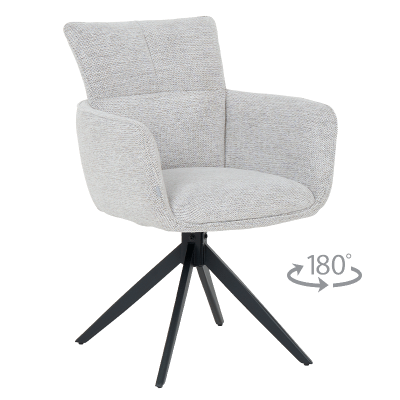 Трапезен стол GILES - бял меланж