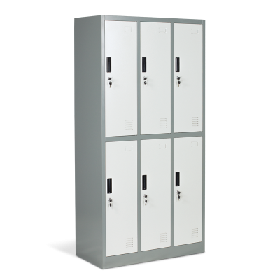 Метален шкаф Carmen CR-1243 J LUX - сив / тъмносив