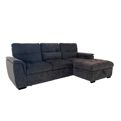 Ъглов разтегателен диван BENI десен - графит